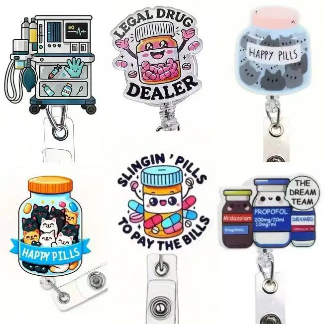 💖 Cute Medical Badge Reel (Acrylic)