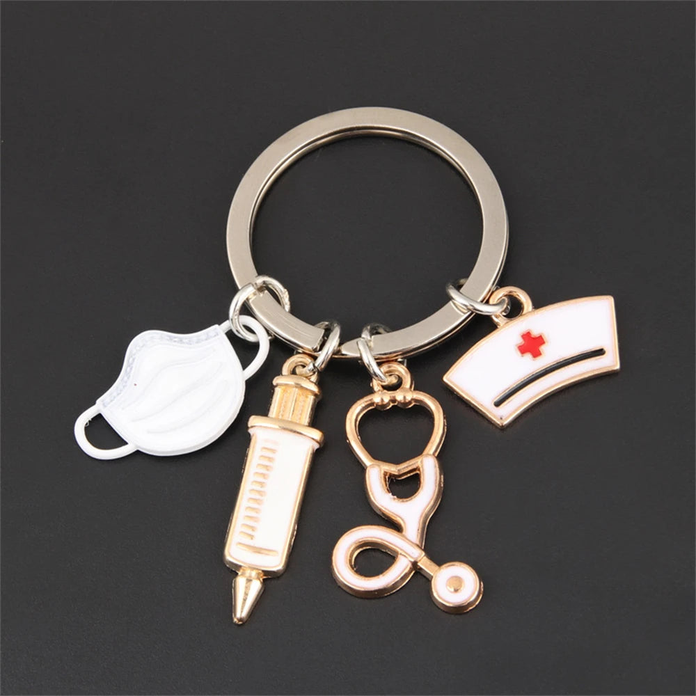 🎀 Nurse Badge Reel & Keychain Set