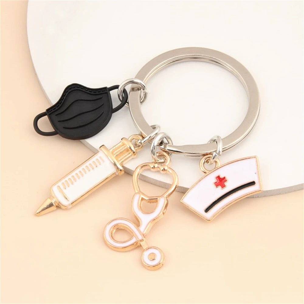 🎀 Nurse Badge Reel & Keychain Set