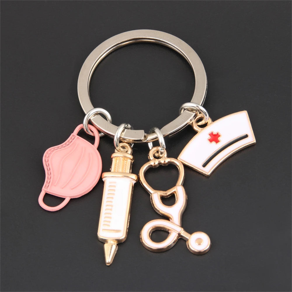 🎀 Nurse Badge Reel & Keychain Set