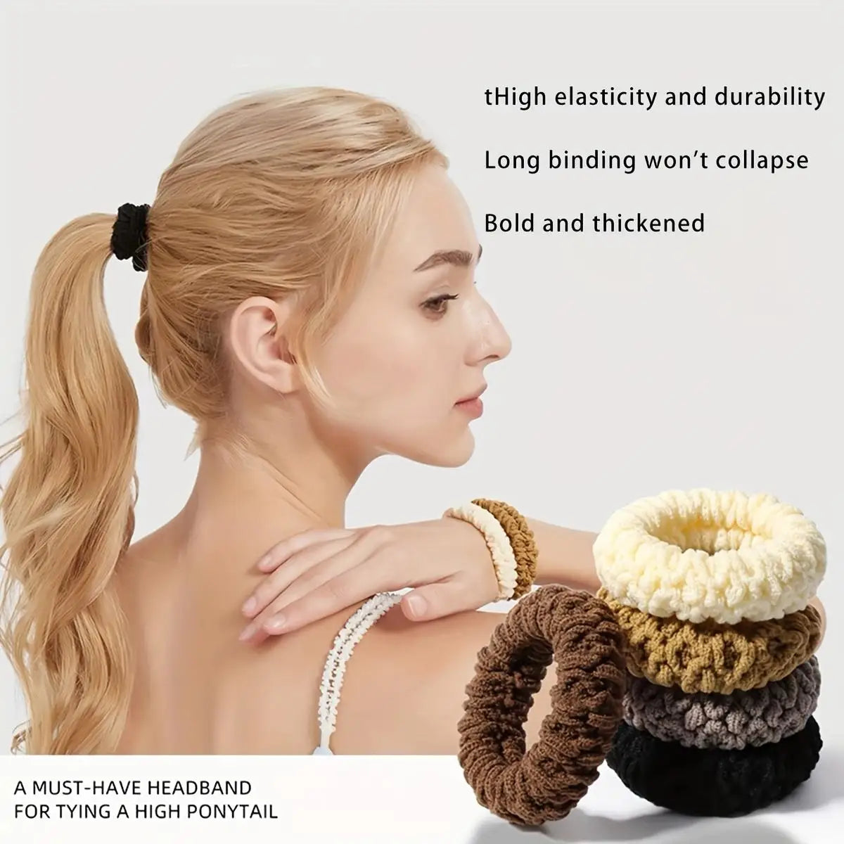 🧷 Seamless Hair Ties (High Elastic)