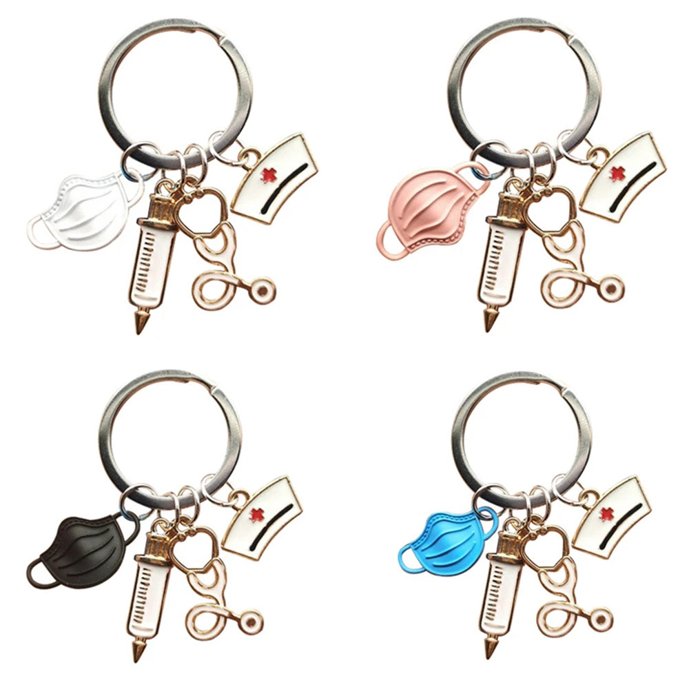 🎀 Nurse Badge Reel & Keychain Set