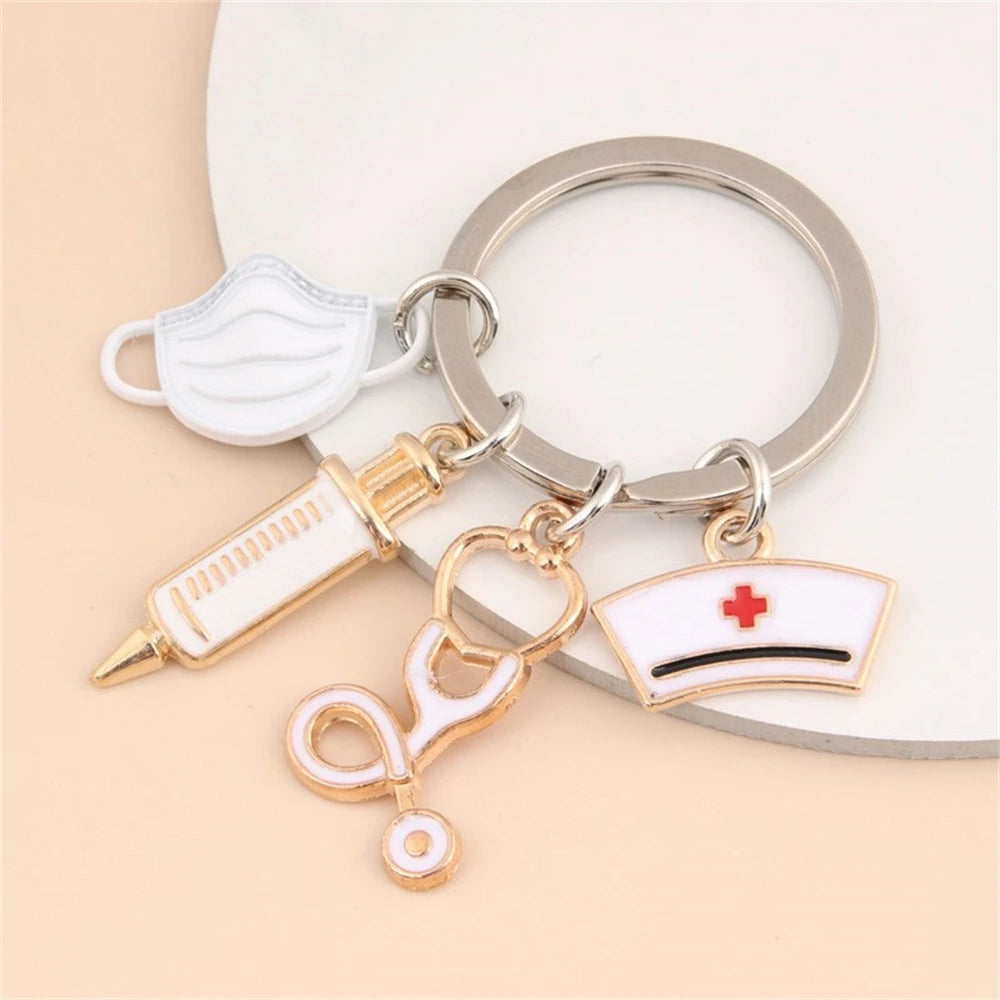 🎀 Nurse Badge Reel & Keychain Set