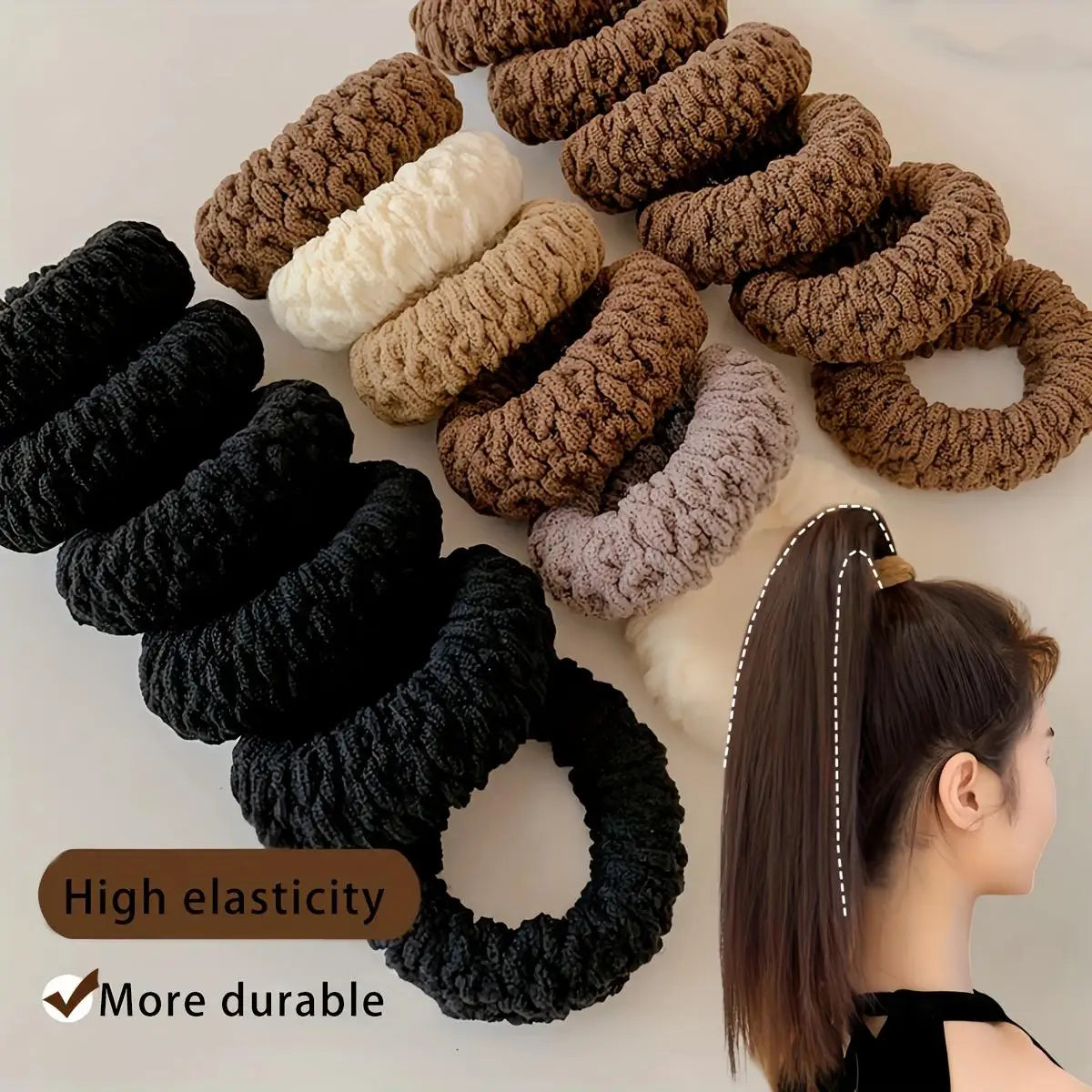 🧷 Seamless Hair Ties (High Elastic)