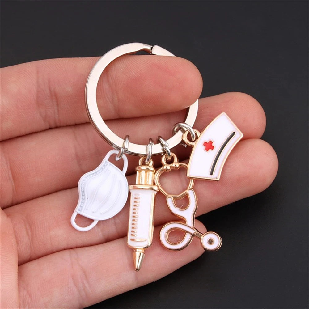 🎀 Nurse Badge Reel & Keychain Set