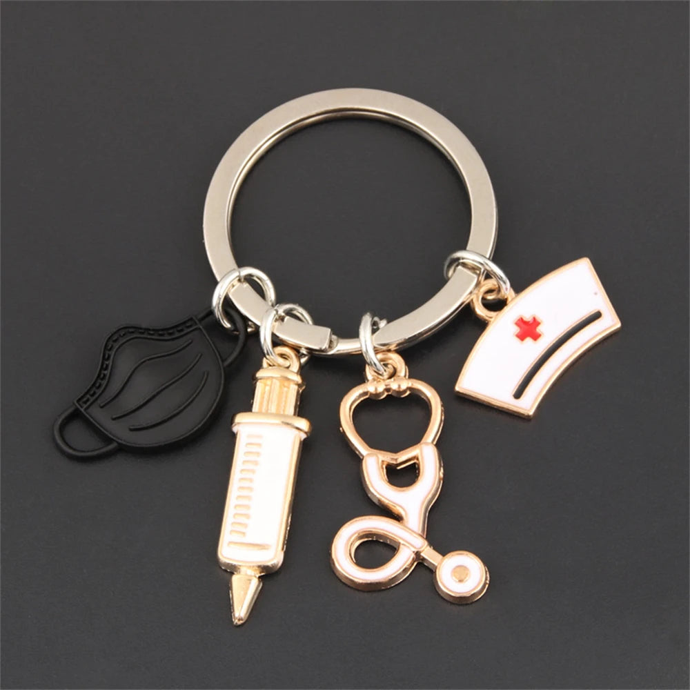 🎀 Nurse Badge Reel & Keychain Set