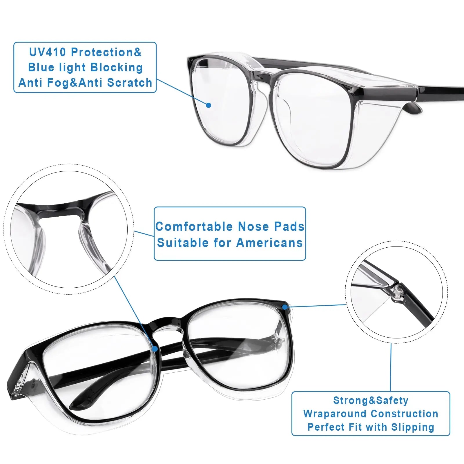 🥽 Anti-Fog Safety Glasses