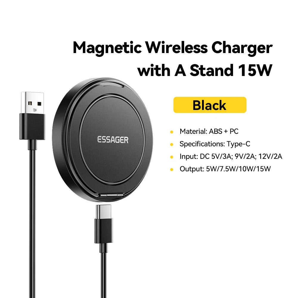 🔌 Magnetic Wireless Car Charger (15W Fast Charge)