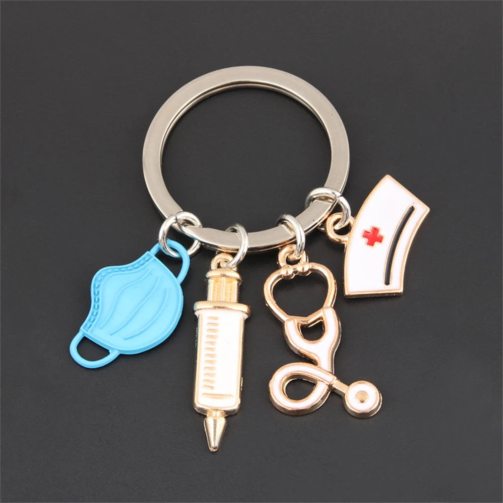 🎀 Nurse Badge Reel & Keychain Set